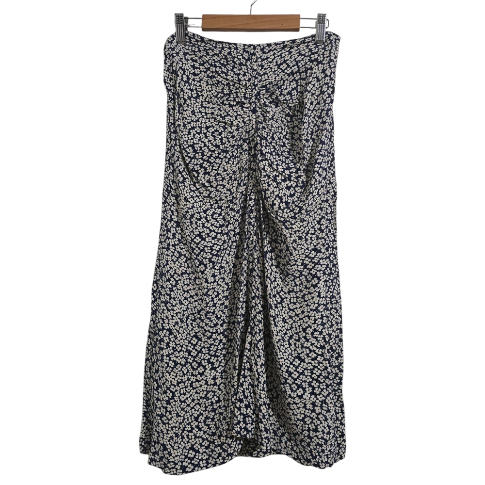 EUC Rouje Constance Midi‎ Skirt Blue Floral Size 36 (4)